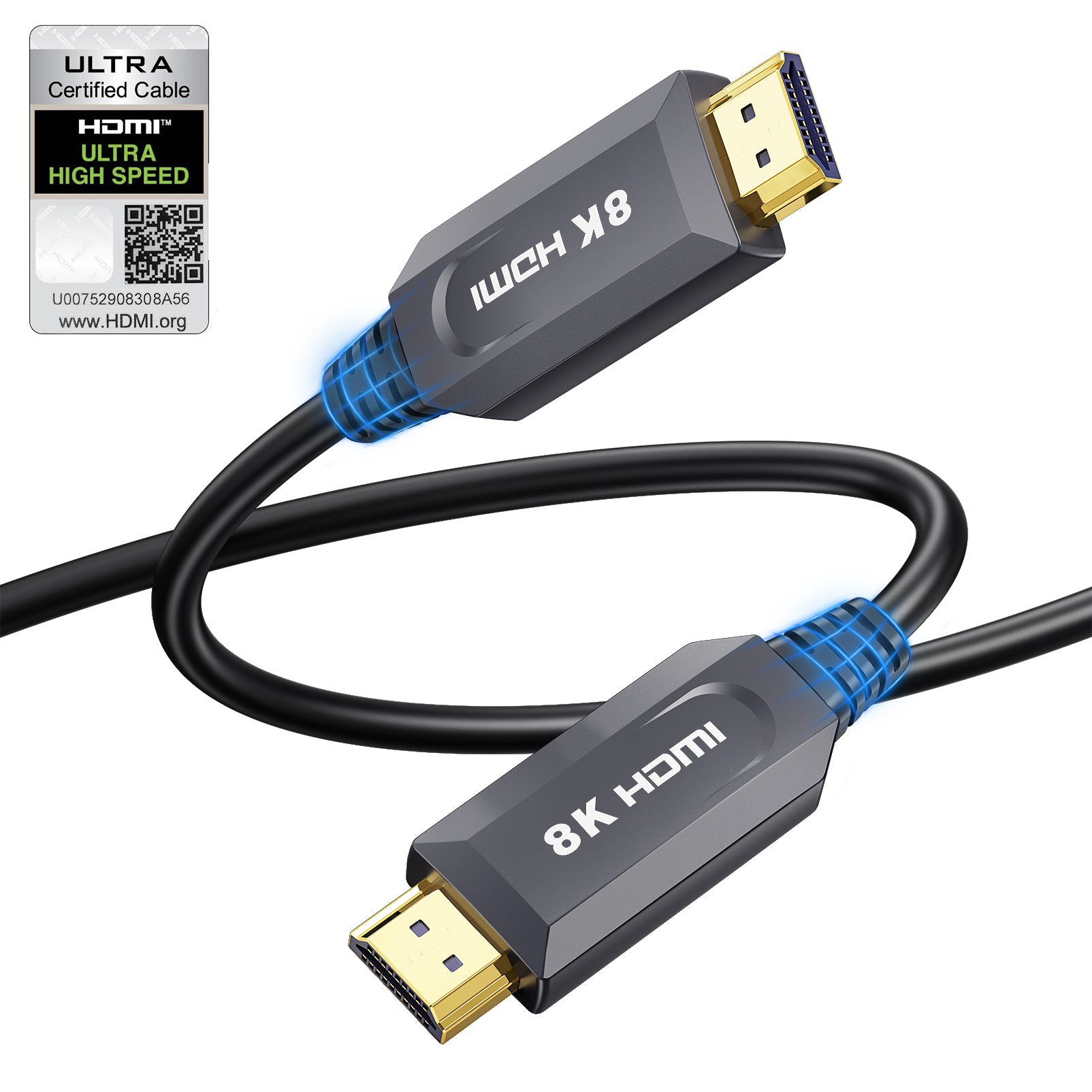DavVision 8K Long HDMI Cable 33ft/10M, Plenum Rated CMP Fiber Optic HDMI Cable 2.1 Support [8K@60Hz] Dynamic HDR/eARC/HDCP 2.2&2.3/3D, Certified Ultra High Speed Long HDMI Crod for HDTV, Laptop, PC…
