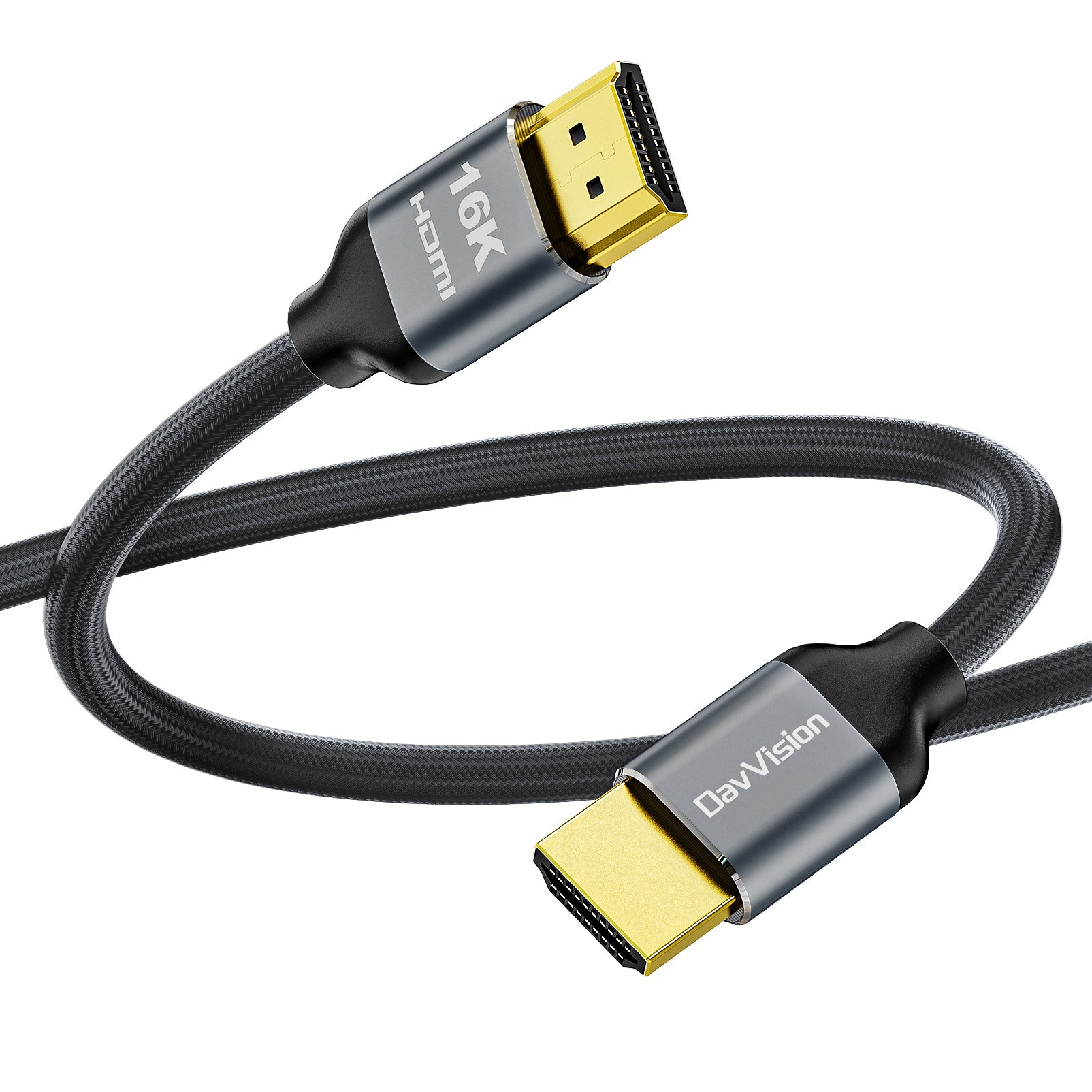 DavVision 16K HDMI 2.2 Cable 96Gbps 3.3FT, Ultra High Speed 16K@60Hz 8K@120Hz 4K@480Hz HDMI Cable, HDCP 2.3,HDR10,eARC,LIP, VRR HDMI Cords Compact & Soft for RTX 5090/Gaming PC/PS5/HDTV/Monitor