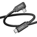 DavVision Long Tether Cable 16.4FT, USB C Fiber Optic Cable Right Angle, PD 60W & 10Gbps Zero Data Loss Between Camera and Computer for Canon/Sony/Nikon,Ultra Slim & Soft for 4K Webcam,VR/AR