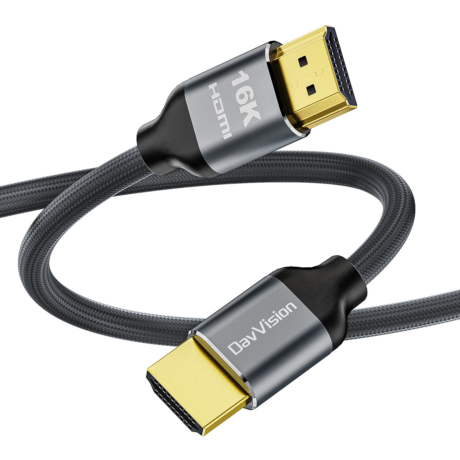 DavVision 16K HDMI 2.2 Cable 96Gbps 3.3FT, Ultra High Speed 16K@60Hz 8K@120Hz 4K@480Hz HDMI Cable, HDCP 2.3,HDR10,eARC,LIP, VRR HDMI Cords Compact & Soft for RTX 5090/Gaming PC/PS5/HDTV/Monitor