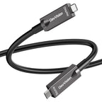 Full-Featured USB C Fiber Optic Video Cable 33FT-50FT, Support 10Gbps,PD 60W,4K@60Hz