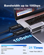 USB 3.2 Extension Cable 33 FT-50FT, Fiber Optic USB Cable 10Gbps Male to Female