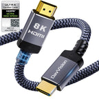 8K Fiber Optic HDMI Cable 33FT-65FT,Certified Ultra High Speed Long HDMI Cable