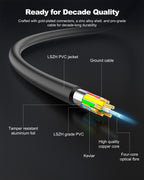 DavVision 8K Long HDMI Cable 33ft/10M, Plenum Rated CMP Fiber Optic HDMI Cable 2.1 Support [8K@60Hz] Dynamic HDR/eARC/HDCP 2.2&2.3/3D, Certified Ultra High Speed Long HDMI Crod for HDTV, Laptop, PC…