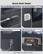 USB C to HDMI Cable with 240W PD Fast Charging 3.3-10FT