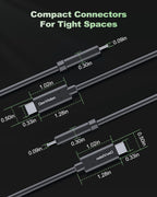 DavVision USB C Fiber Optic Cable 16.4FT Bidirectional Transmission, 10Gbps&PD 60W USB 3.2 Gen2 Tether Cable for Canon/Sony/Nikon,Ultra Slim & Soft for 4K Camera,Webcam,VR/AR,Video Conference