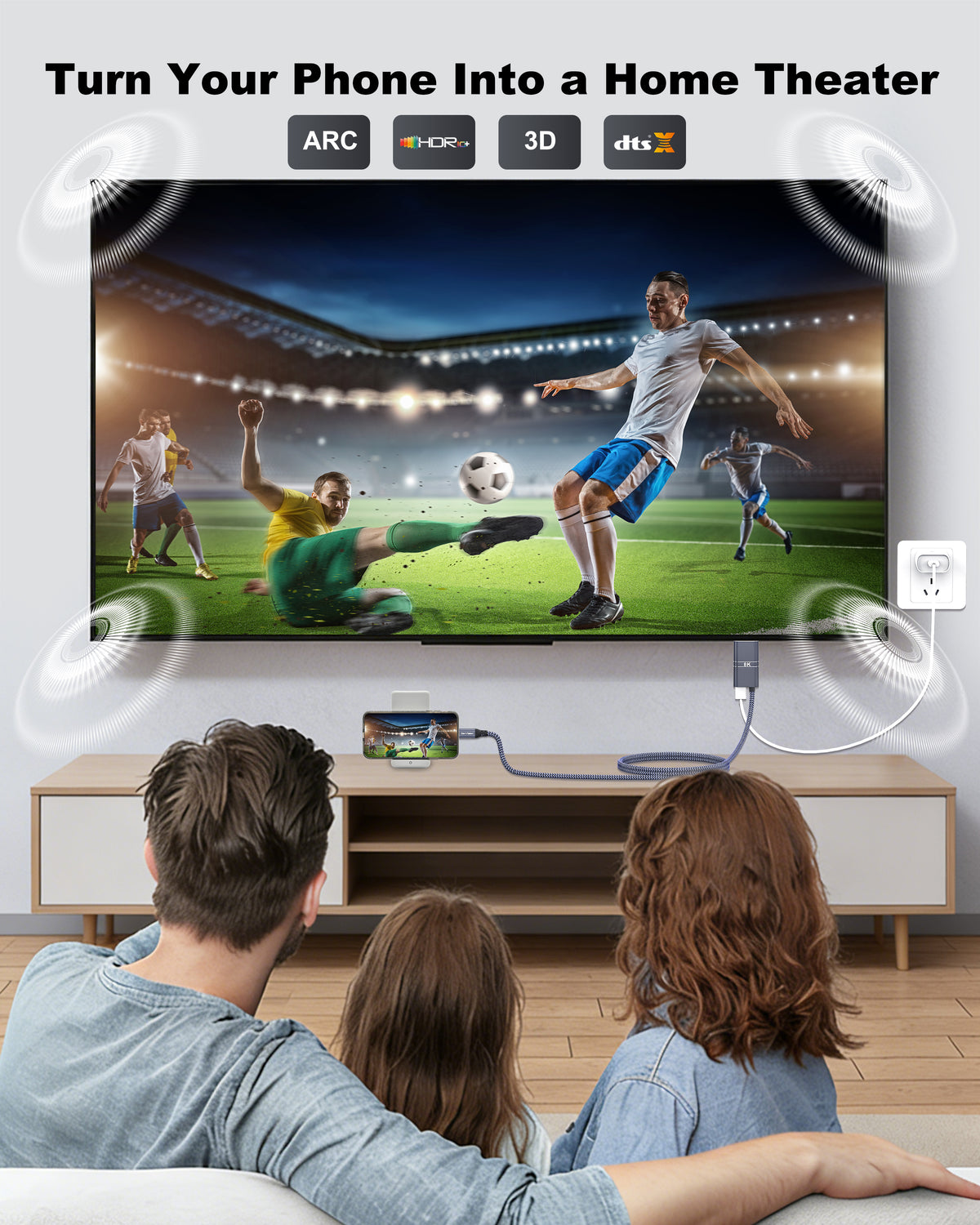 USB C to HDMI Cable with 240W PD Fast Charging 3.3-10FT