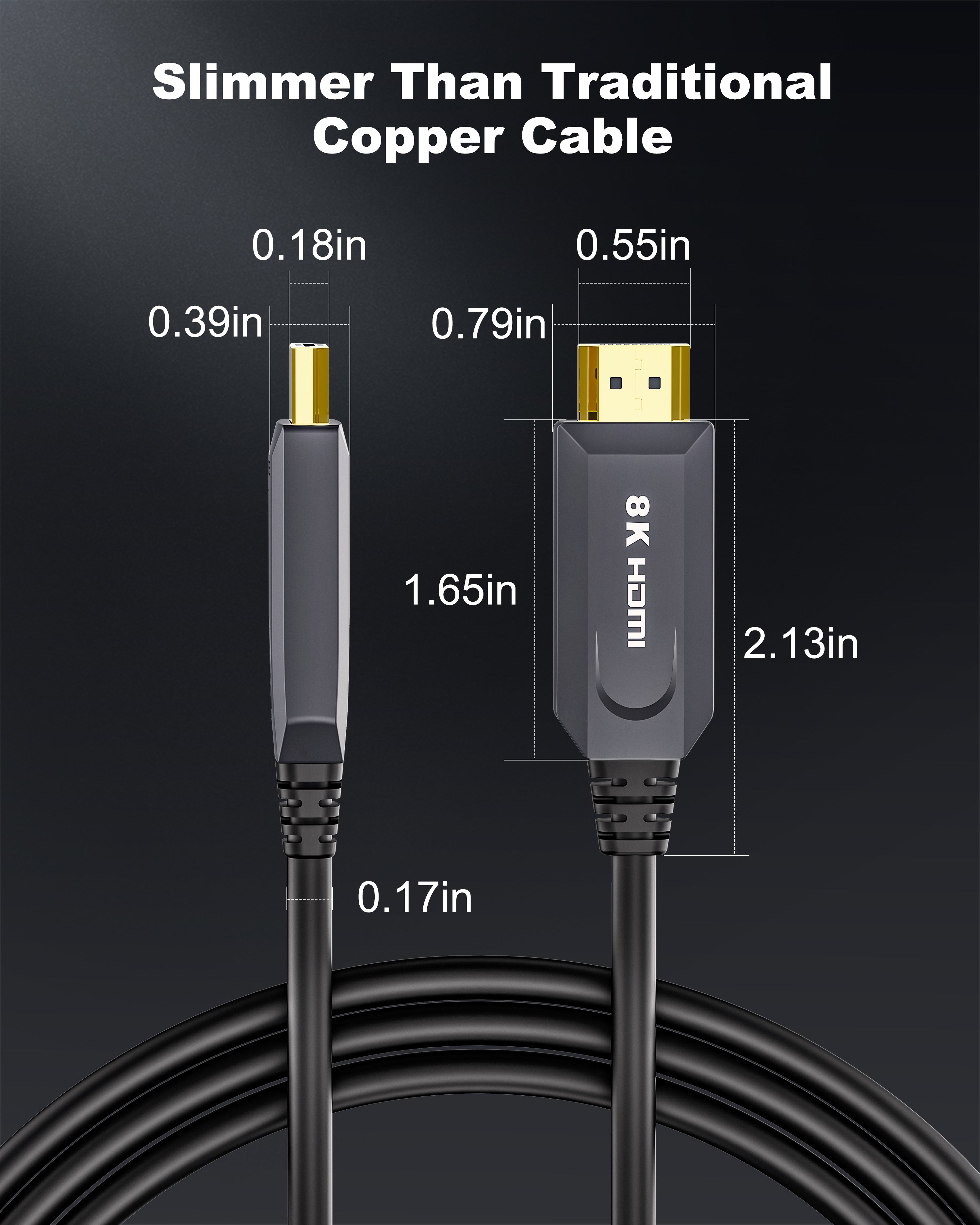 DavVision 8K HDMI Cable 33ft/10M, in-Wall CL3 Rated Fiber Optic HDMI Cable 2.1 Support [8K@60Hz] Dynamic HDR/eARC/HDCP 2.2&2.3/3D, Certified Ultra High Speed Long HDMI Crod for HDTV, Laptop, PC…
