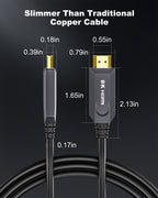 DavVision 8K Long HDMI Cable 33ft/10M, Plenum Rated CMP Fiber Optic HDMI Cable 2.1 Support [8K@60Hz] Dynamic HDR/eARC/HDCP 2.2&2.3/3D, Certified Ultra High Speed Long HDMI Crod for HDTV, Laptop, PC…