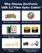 USB 3.2 Extension Cable 33 FT-50FT, Fiber Optic USB Cable 10Gbps Male to Female